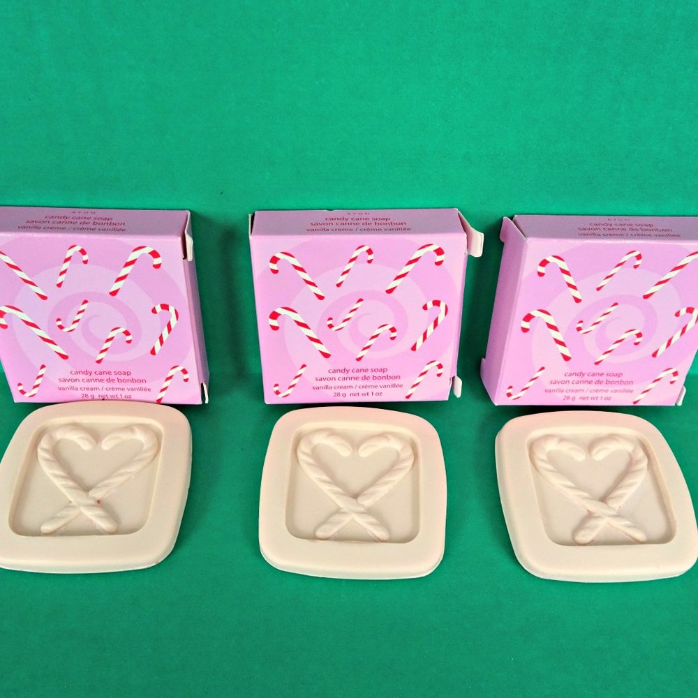 Lot of 3 Avon Vanilla Cream Guest Soap Christmas